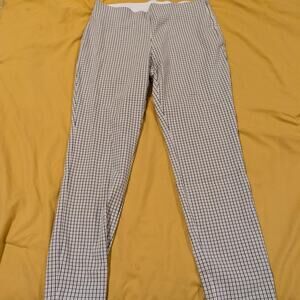 Brown checkered pants garter workpants
